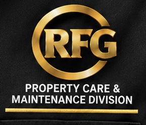 RFG Property Care and Maintenance Division gold circular logo